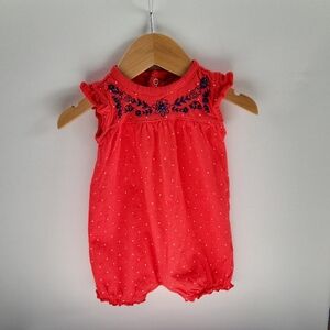 Carter's Red Baby Outfit with Floral Accents